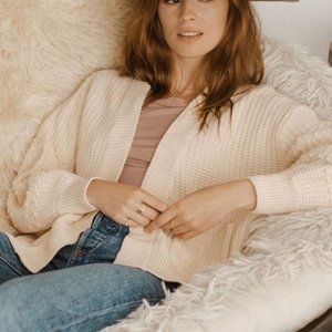 Jackson Rowe Cardigan Creme Sz S (NWT!!)